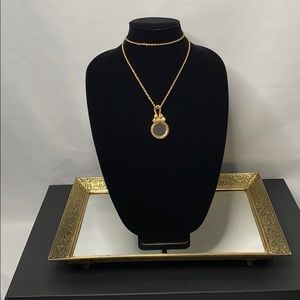 Vintage-Swarovski Hand Mirror Pendant